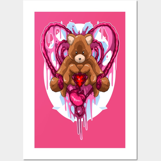 Teddy Bear Candy Gore Wall Art by JohnnySegura3rd